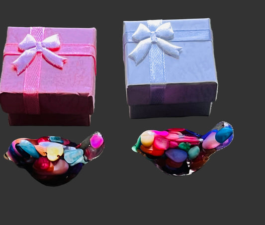 Resin Shell Bird Figurines