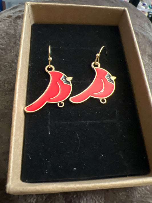 Cardinal Earrings