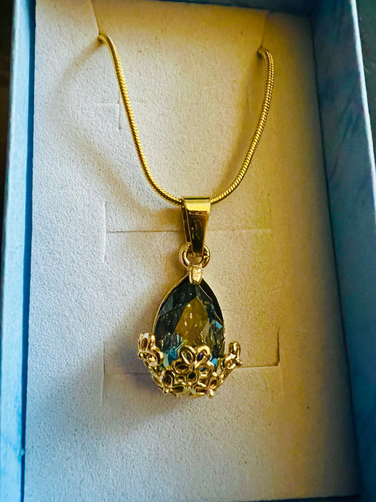 Colored Faceted crystal Necklaces