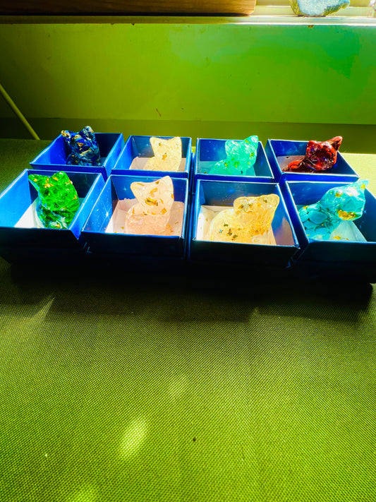 Crystal Cat Figurines